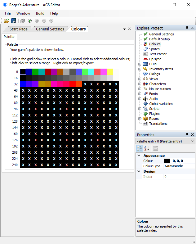 The Palette Editor