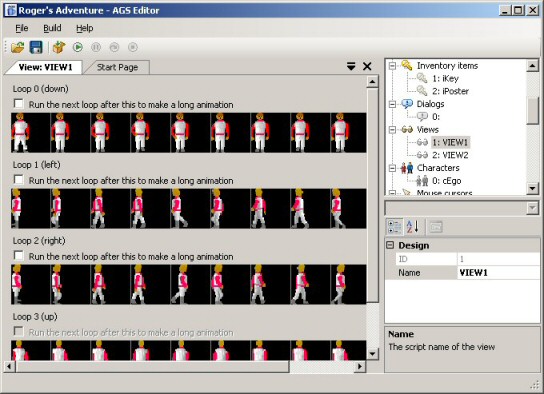The View Editor showing view 1